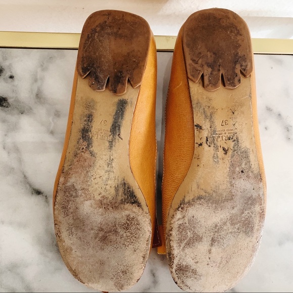 Furla Mustard Flats with Bow - Picture 6 of 7